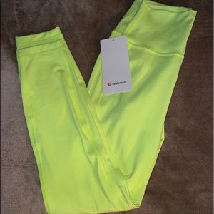 lululemon athletica Neon Yellow Leggings